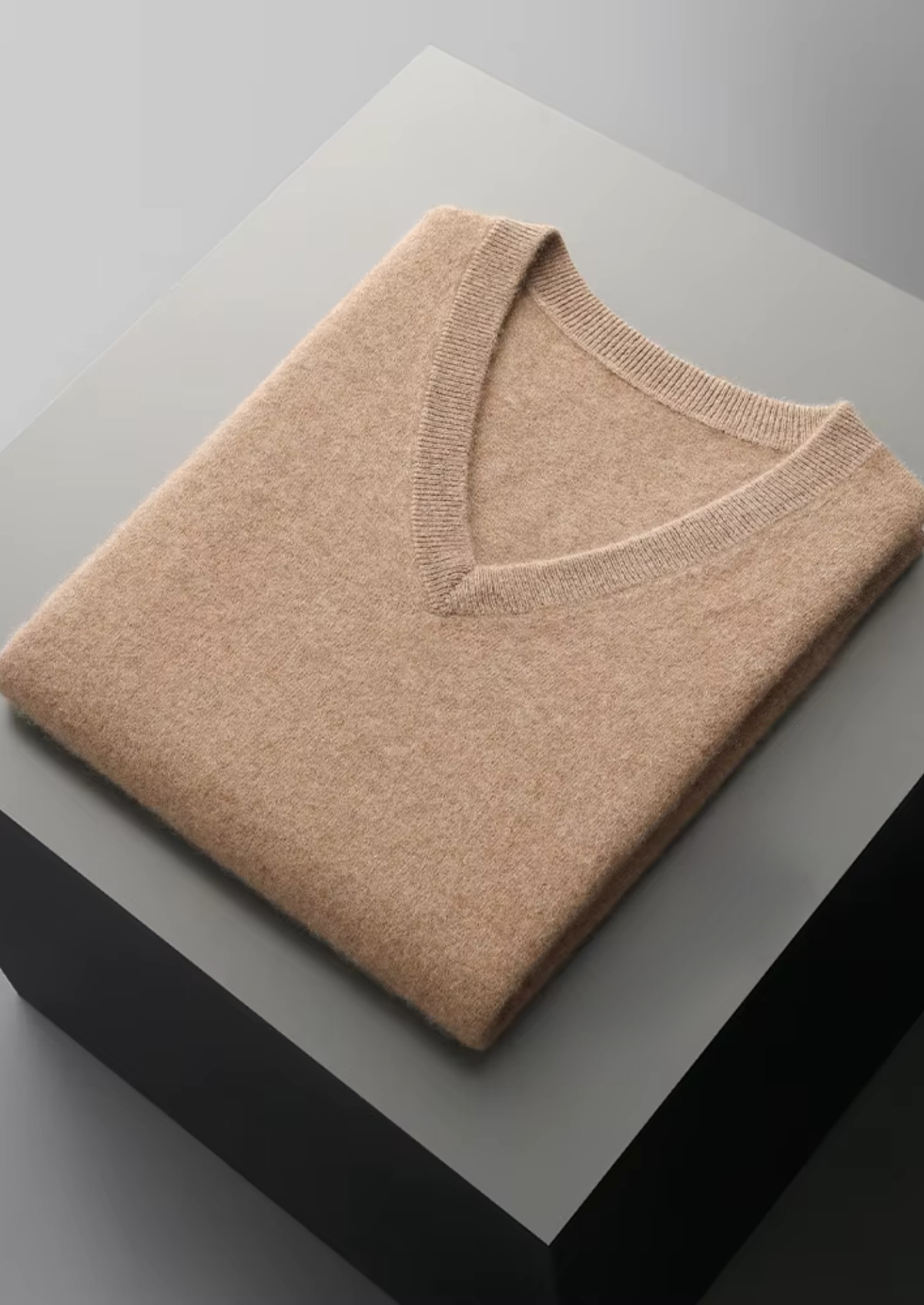 Pure Extra-Fine Merino Wool V-Neck Vest, view 6