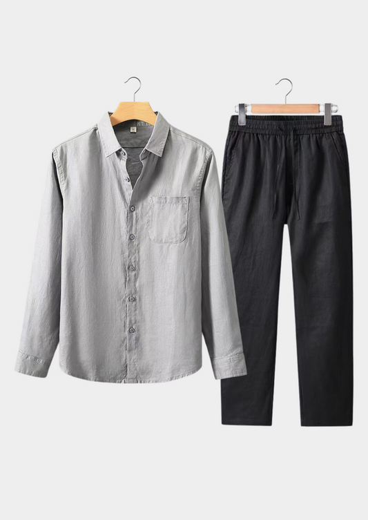 Aurelia Longsleeve Summer Set - Gray/black, view 1