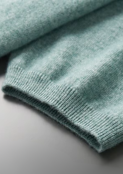 Premium Cashmere Classic Crewneck T-Shirt - Verdant Slate, view 6