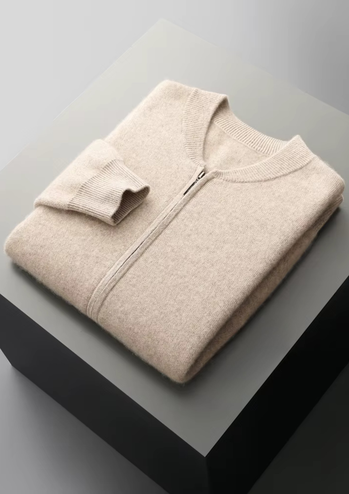 Pure Extra-Fine Merino Wool V-Neck Cardigan, view 3