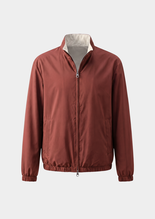 Brick Red Technical Windbreaker Jacket, view 1