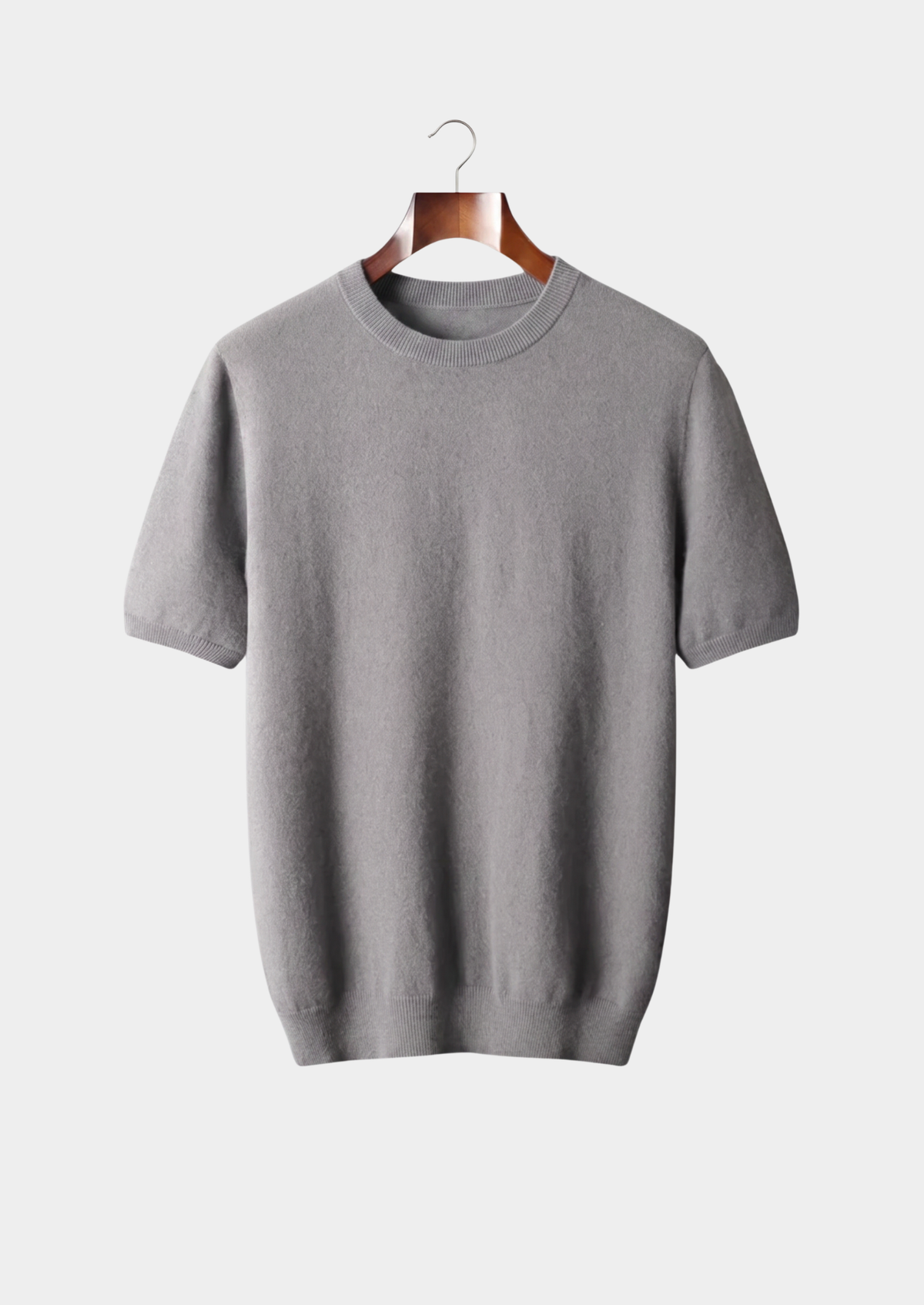 Premium Cashmere Classic Crewneck T-Shirt - Ashen Truffle, view 1