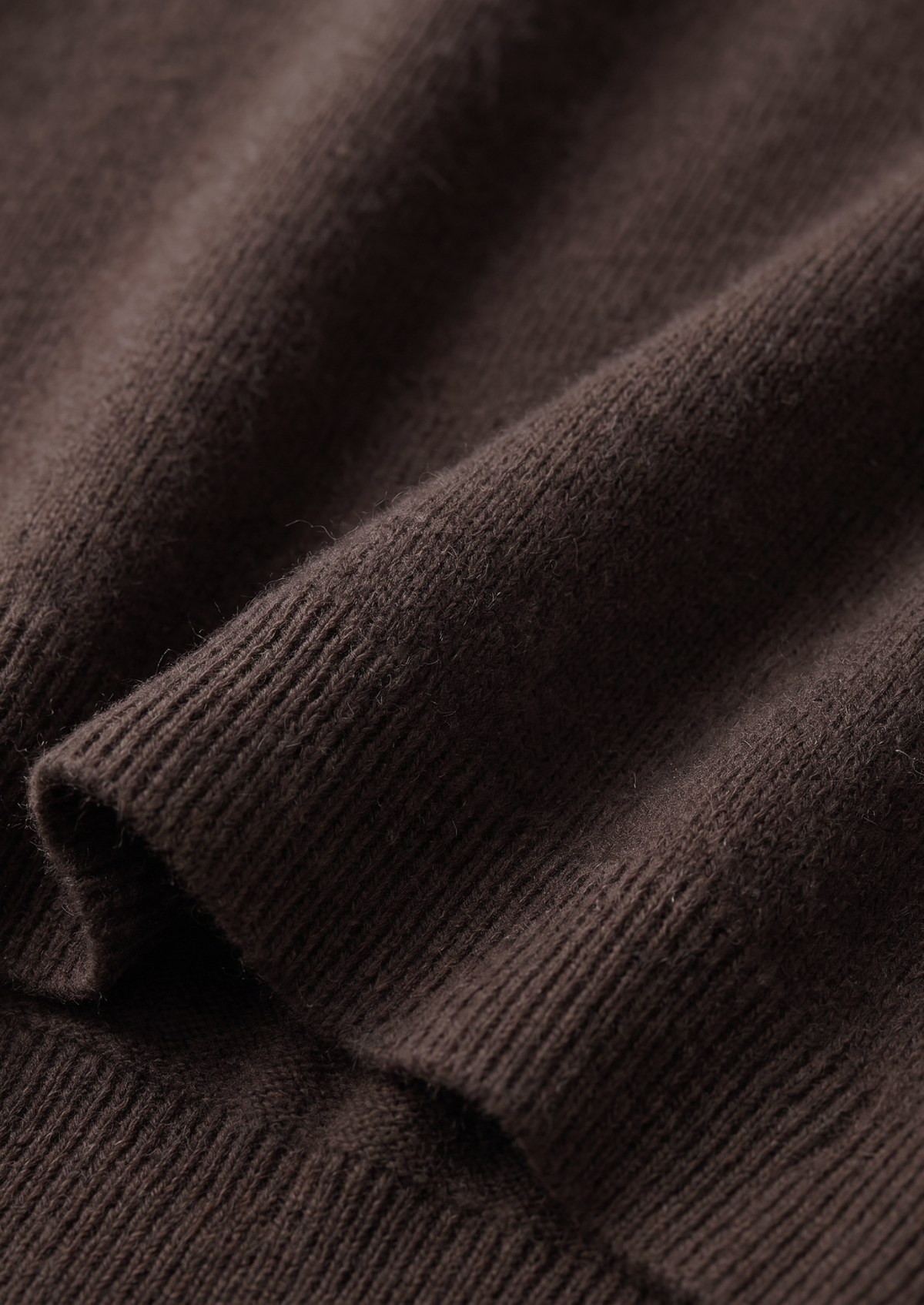 Premium Cashmere Classic Crewneck T-Shirt - Dark Brown, view 5