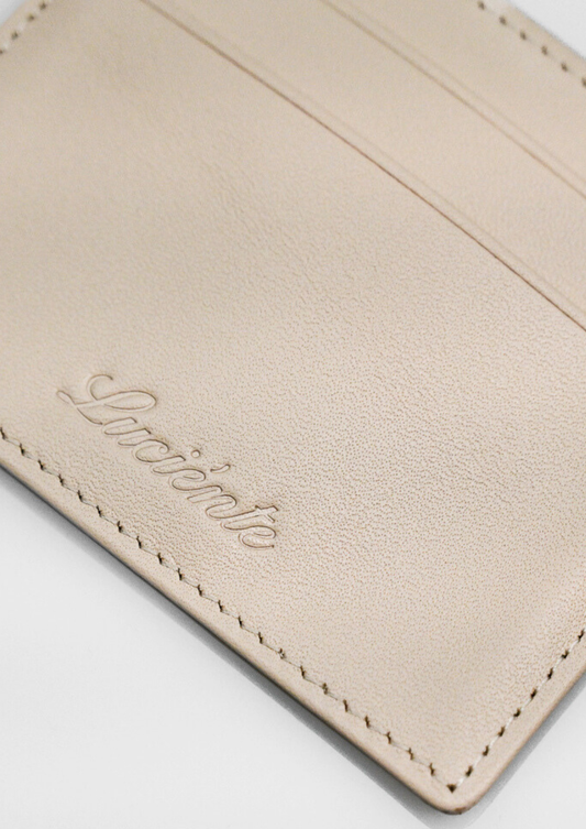 Essential Calfskin Leather Cardholder - Taupe, view 2