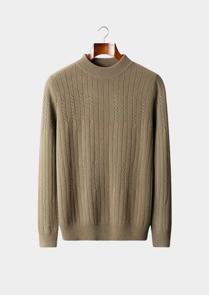 Pure Extra-Fine Merino Wool Rib Mockneck, view 6