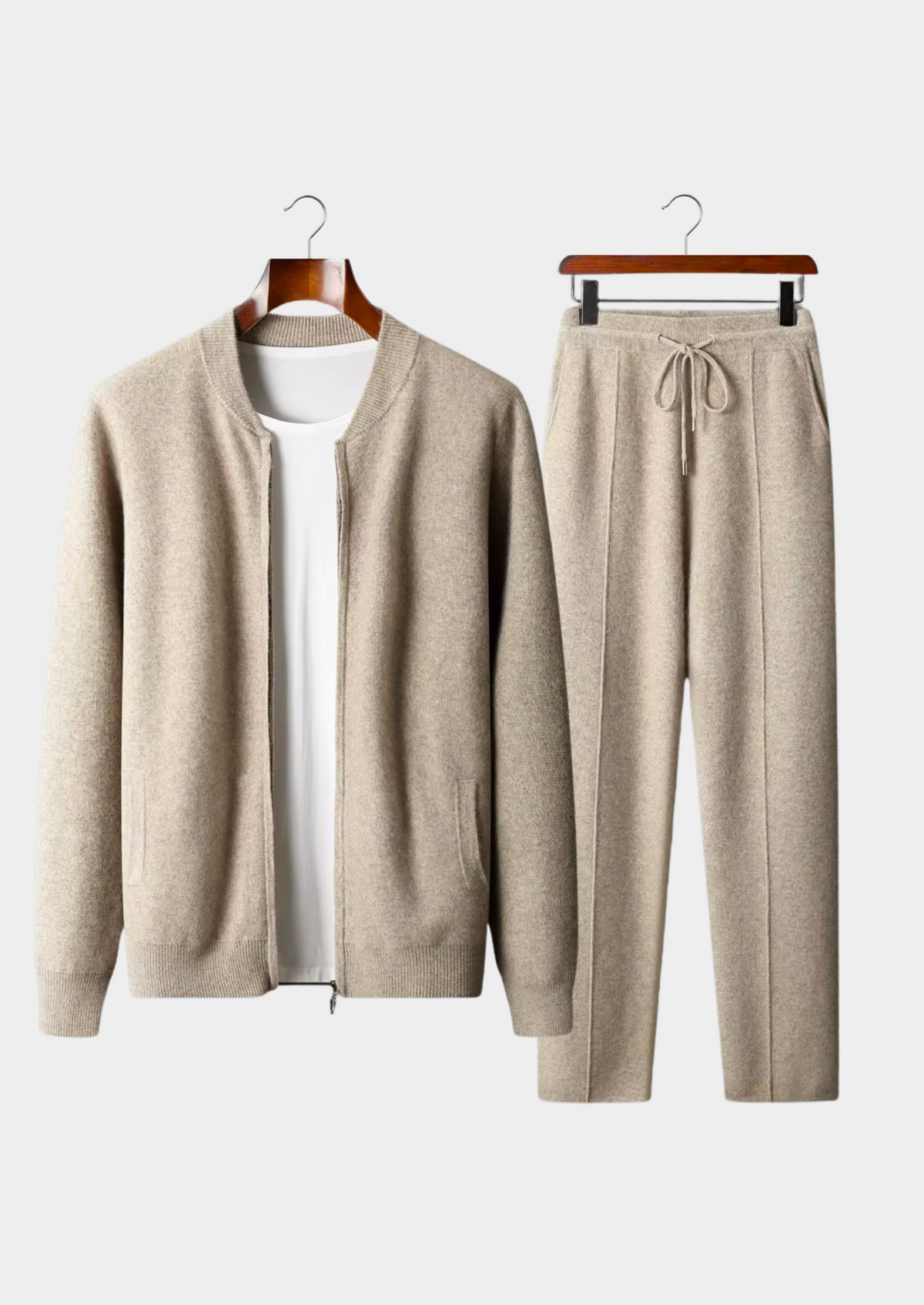 Pure Extra-Fine Merino Wool Sand Falconi Set, view 1