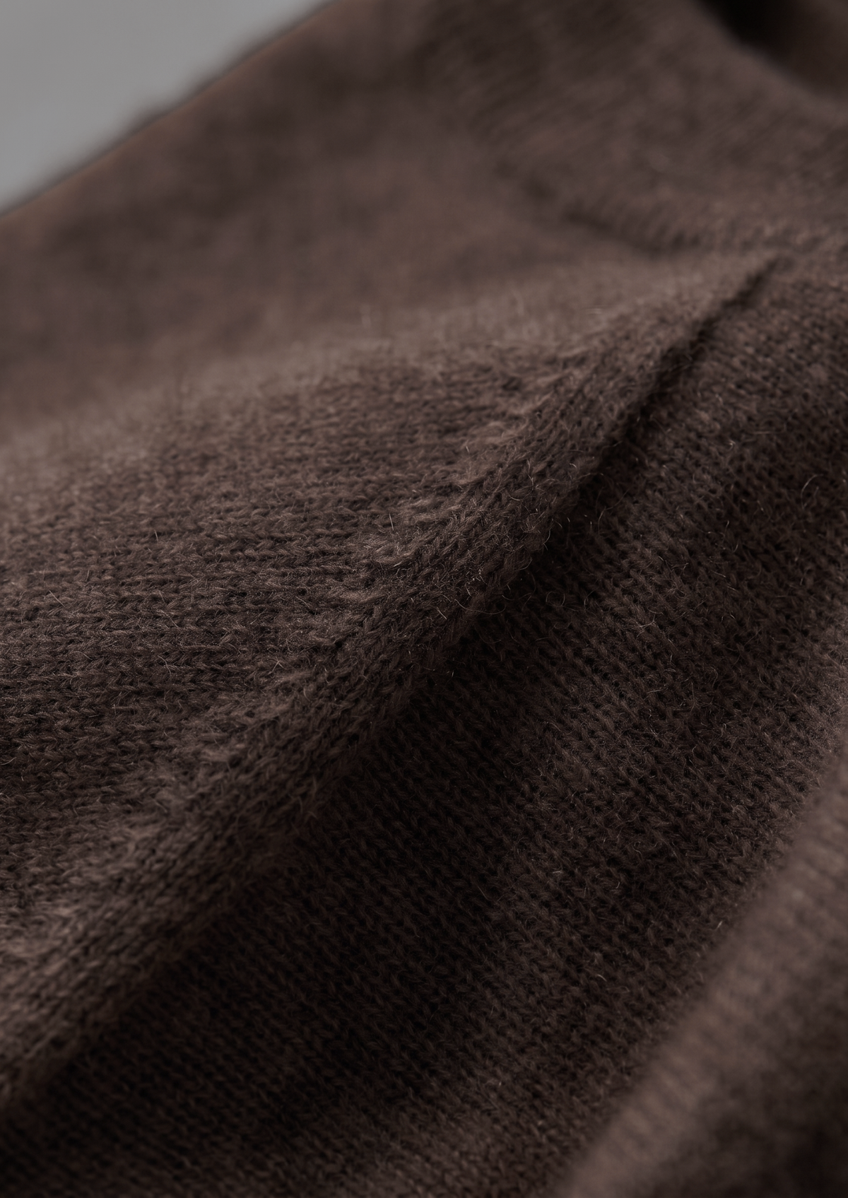Premium Cashmere Classic Crewneck T-Shirt - Dark Brown, view 4