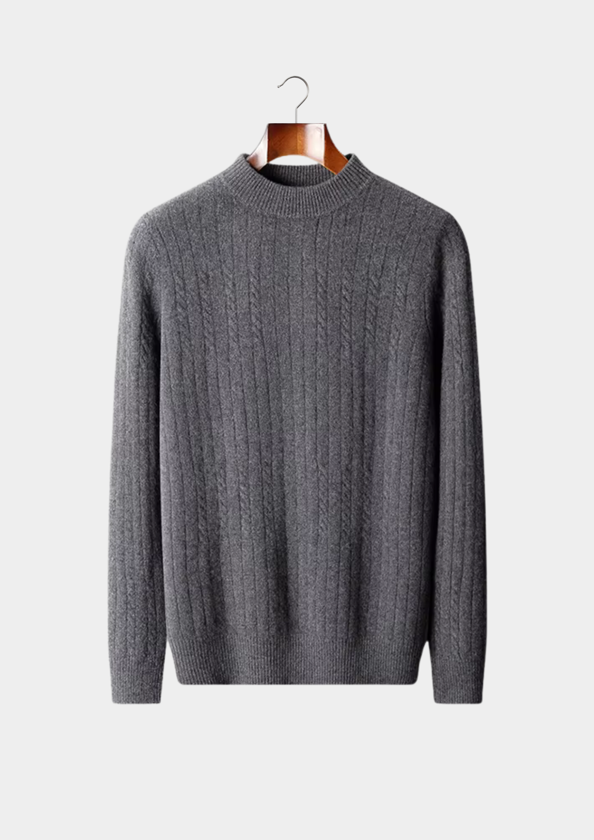 Pure Extra-Fine Merino Wool Rib Mockneck, view 7