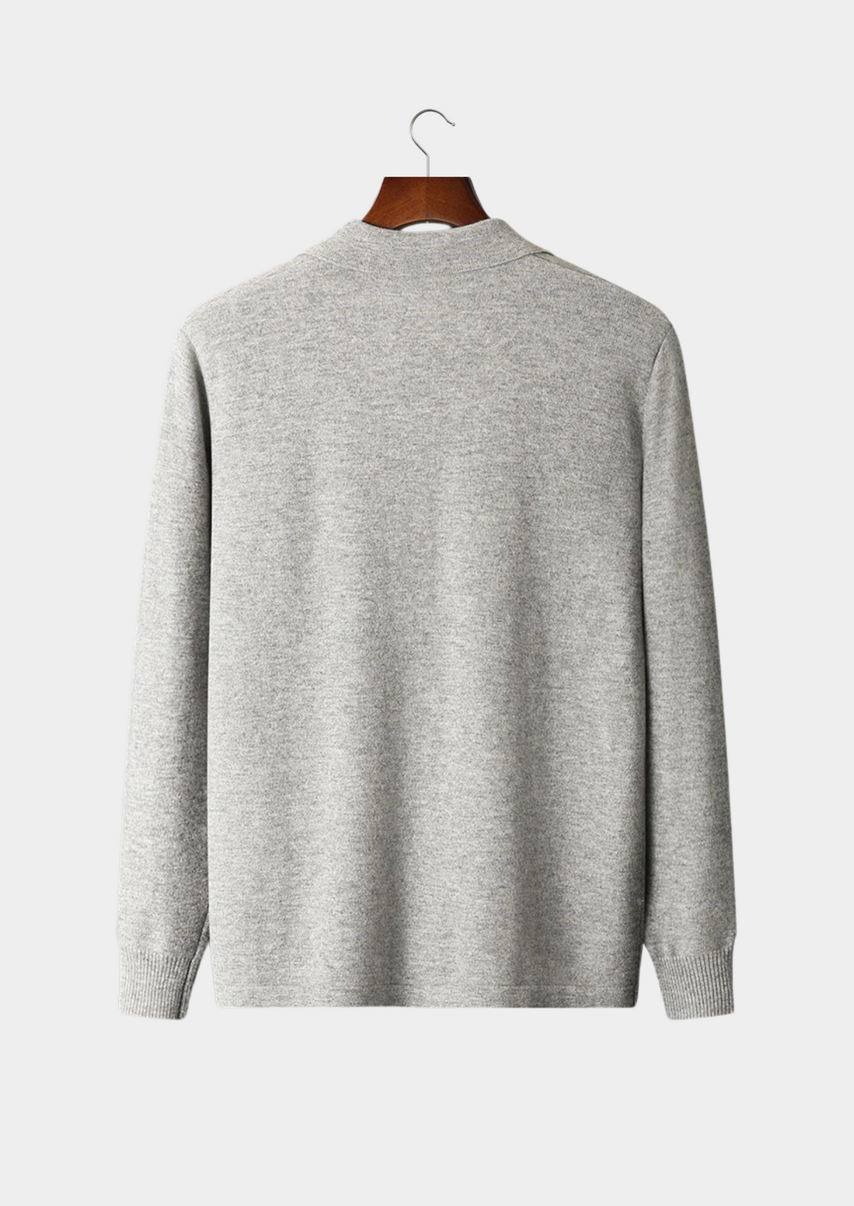 Pure Extra-Fine Merino Wool Polo Cardigan, view 2