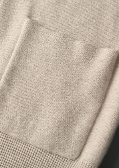 Pure Extra-Fine Merino Wool Essential Zip Cardigan, view 9