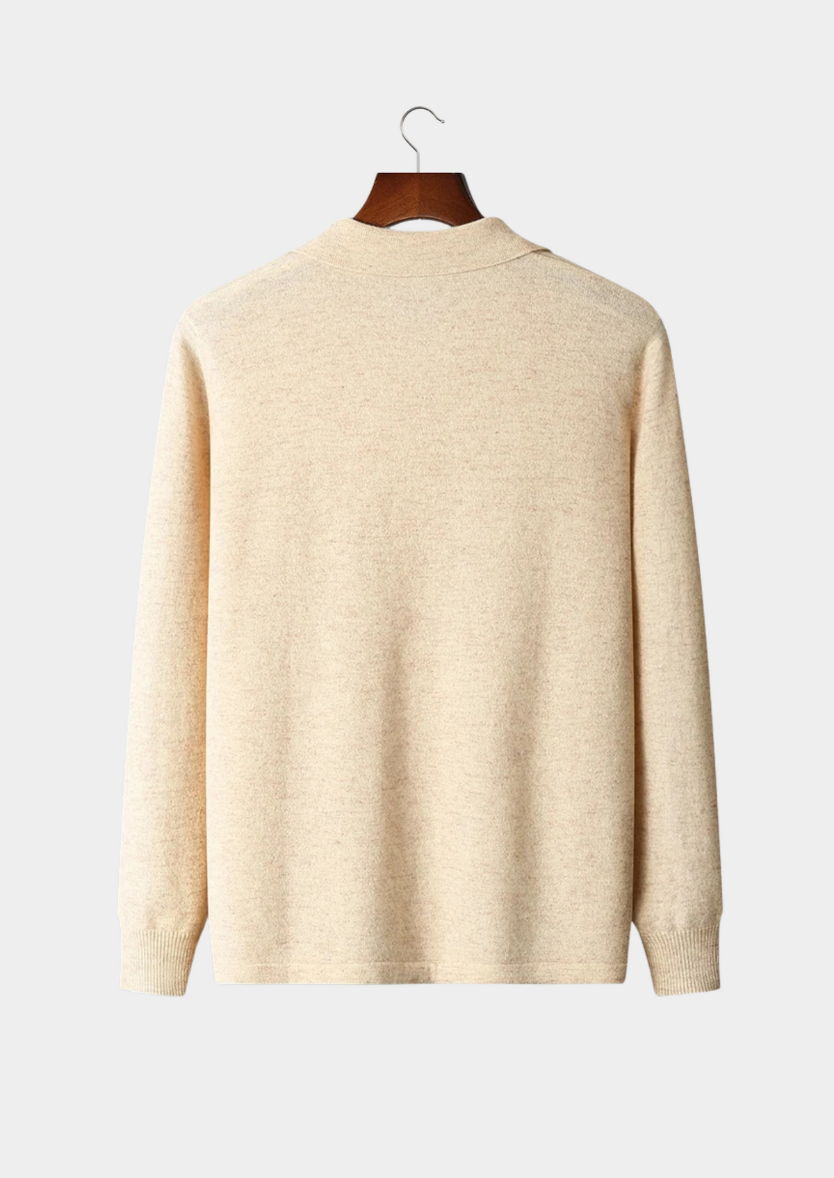 Pure Extra-Fine Merino Wool Polo Cardigan, view 5