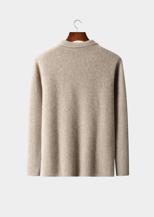 Premium Cashmere Zipper Cardigan, view 2