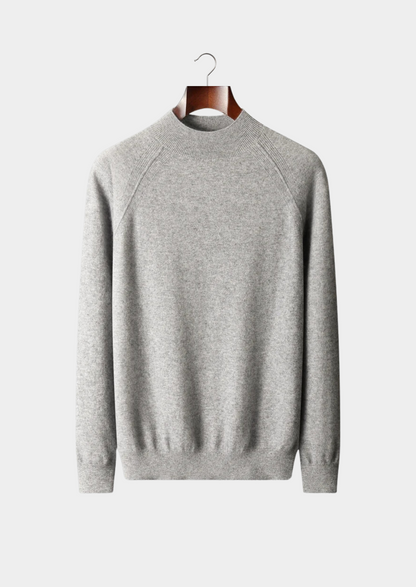 Pure Extra-Fine Merino Wool Raglan Mockneck, view 1