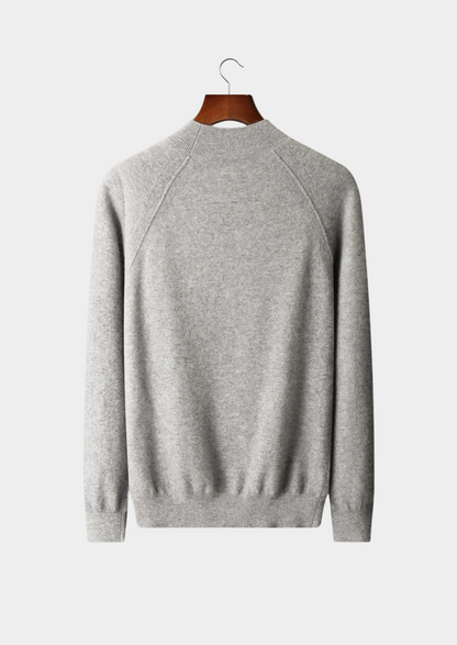 Pure Extra-Fine Merino Wool Raglan Mockneck, view 2