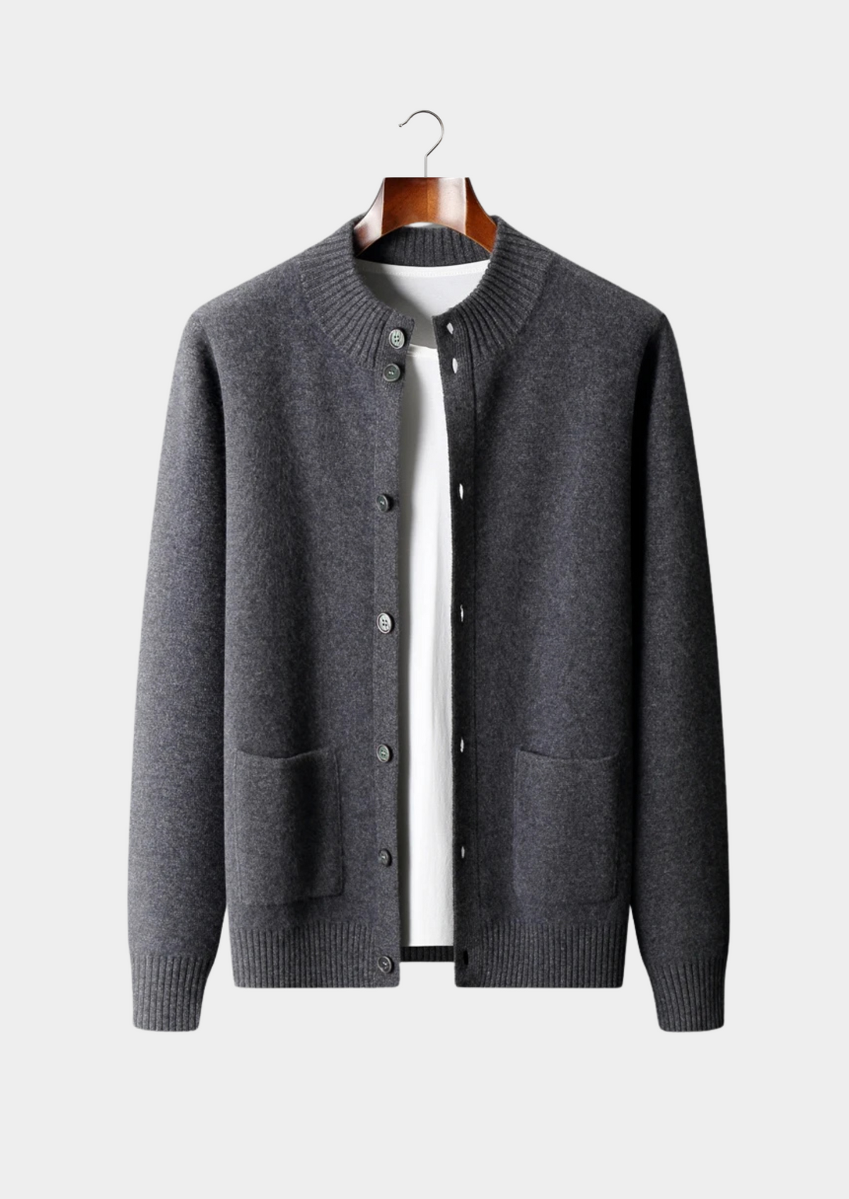 Premium Cashmere Button Cardigan, view 4