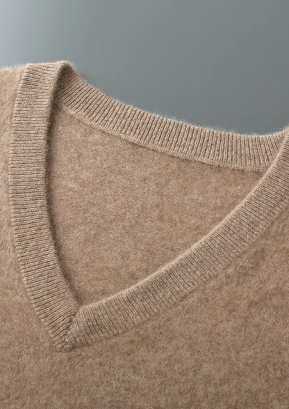 Pure Extra-Fine Merino Wool V-Neck Vest, view 7