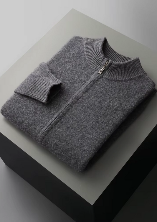 Pure Extra-Fine Merino Wool Dark Gray Luzzo Set, view 2