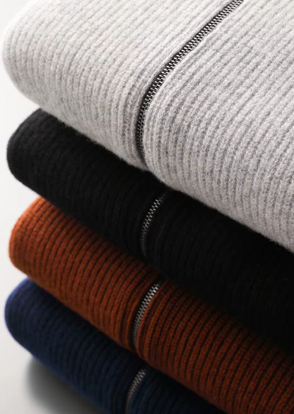 Pure Extra-Fine Merino Wool Ribbed Cardigan, view 13