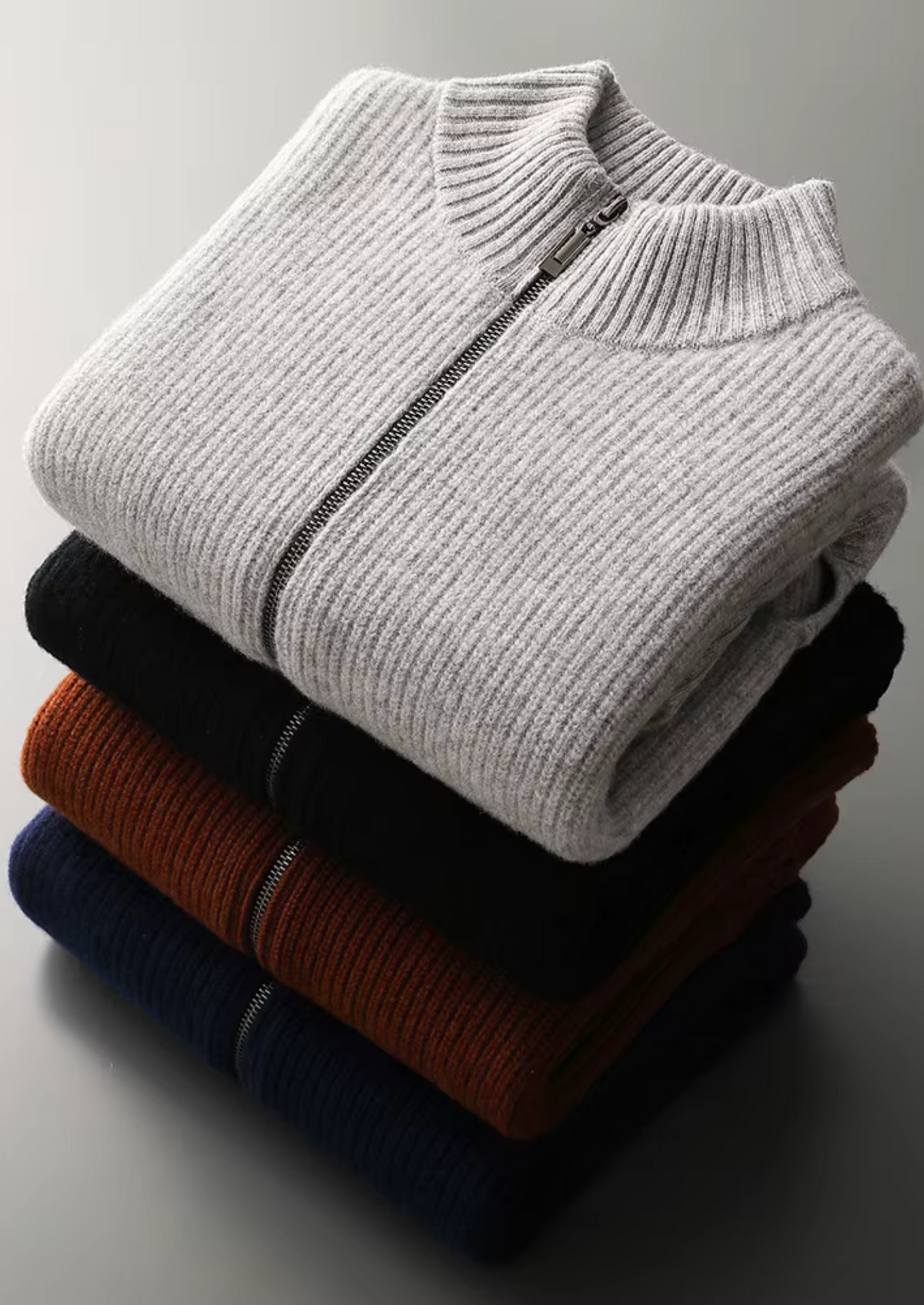 Pure Extra-Fine Merino Wool Ribbed Cardigan, view 14