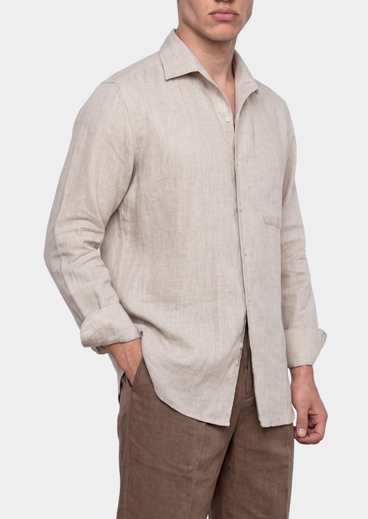 Tiberina Coastal Shirt - Light Beige, view 1