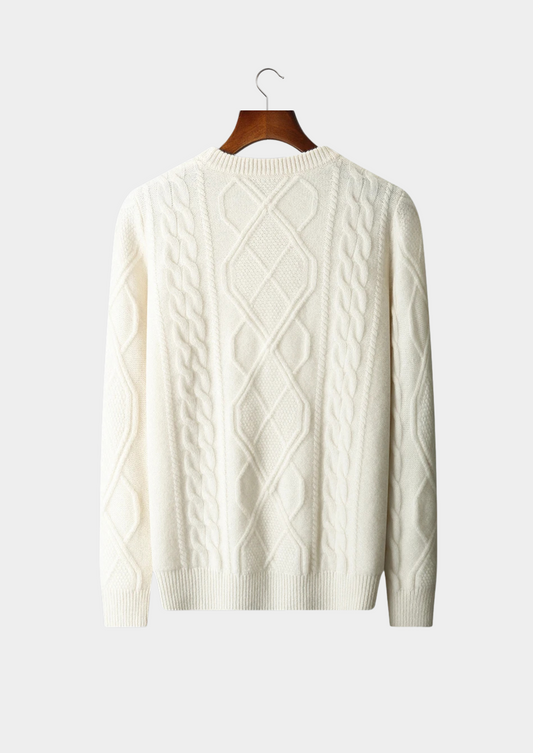 Pure Extra-Fine Merino Wool Traiano Crewneck, view 2