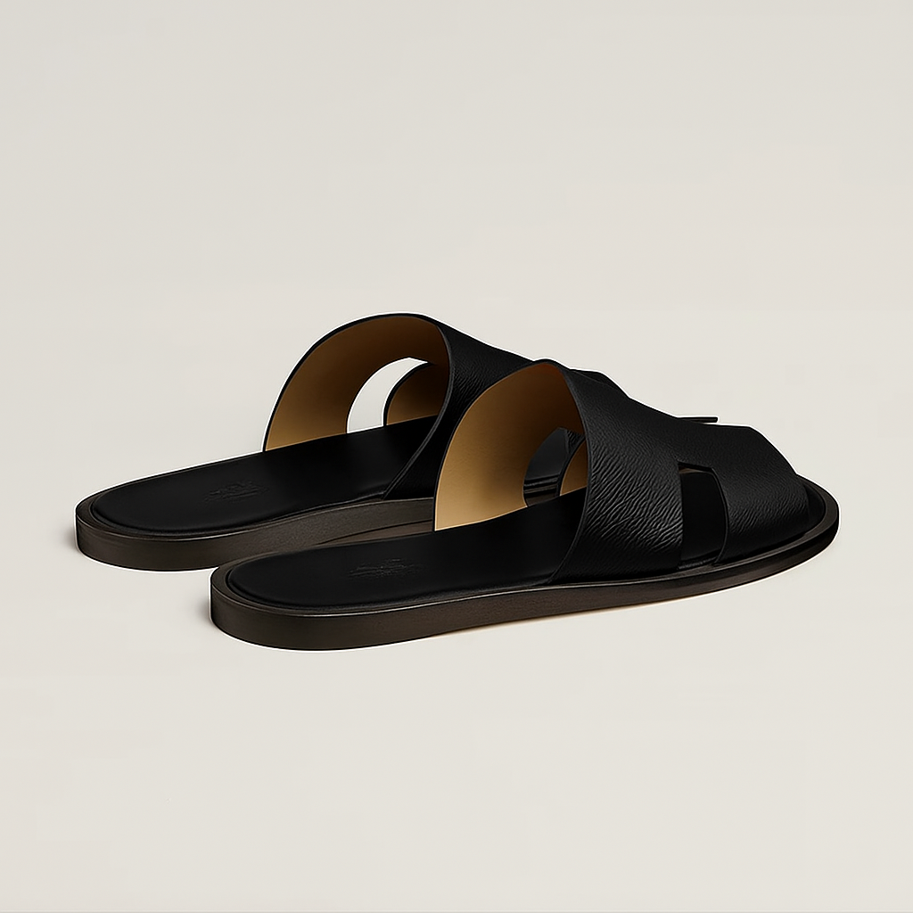 Paros Leather Slide