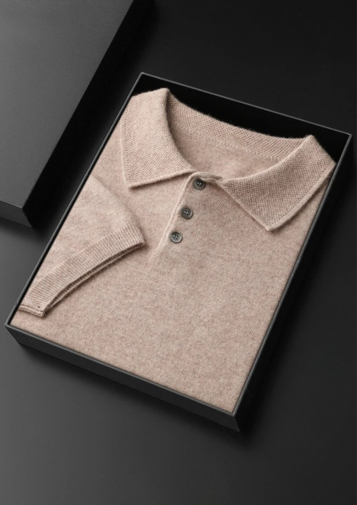 Premium Cashmere Classic Polo Shirt, view 11