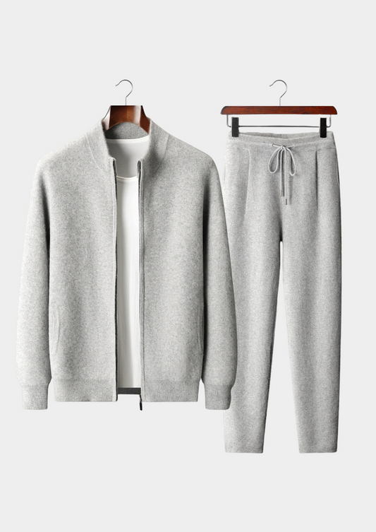 Premium Cashmere Light Gray Denis Leisure Set, view 1