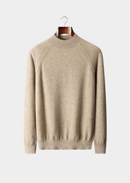Pure Extra-Fine Merino Wool Raglan Mockneck, view 4