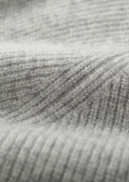 Pure Extra-Fine Merino Wool Ribbed Zip Hoodie, view 5
