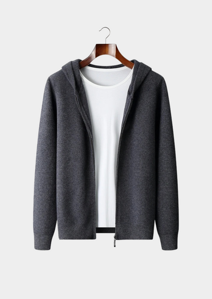 Premium Cashmere Zipper Hoodie, view 1