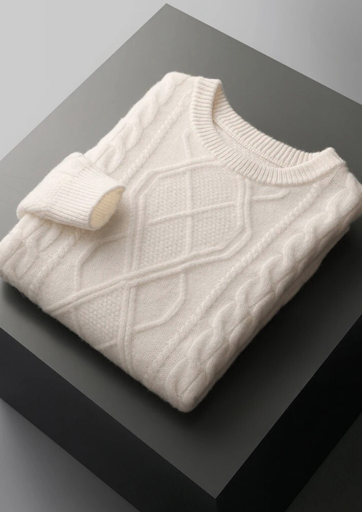 Pure Extra-Fine Merino Wool Traiano Crewneck, view 3