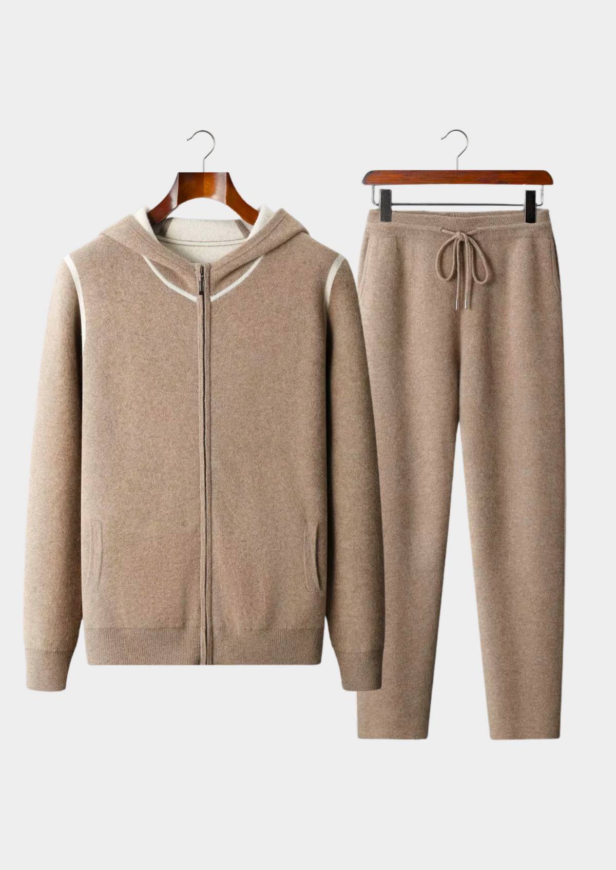 Premium Cashmere Beige Milano Leisure Set, view 1