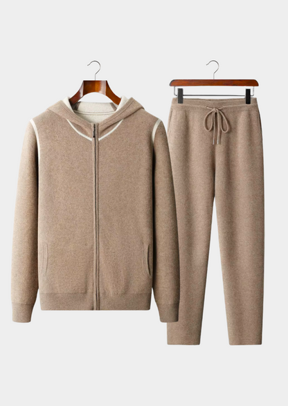 Premium Cashmere Beige Milano Leisure Set, view 1