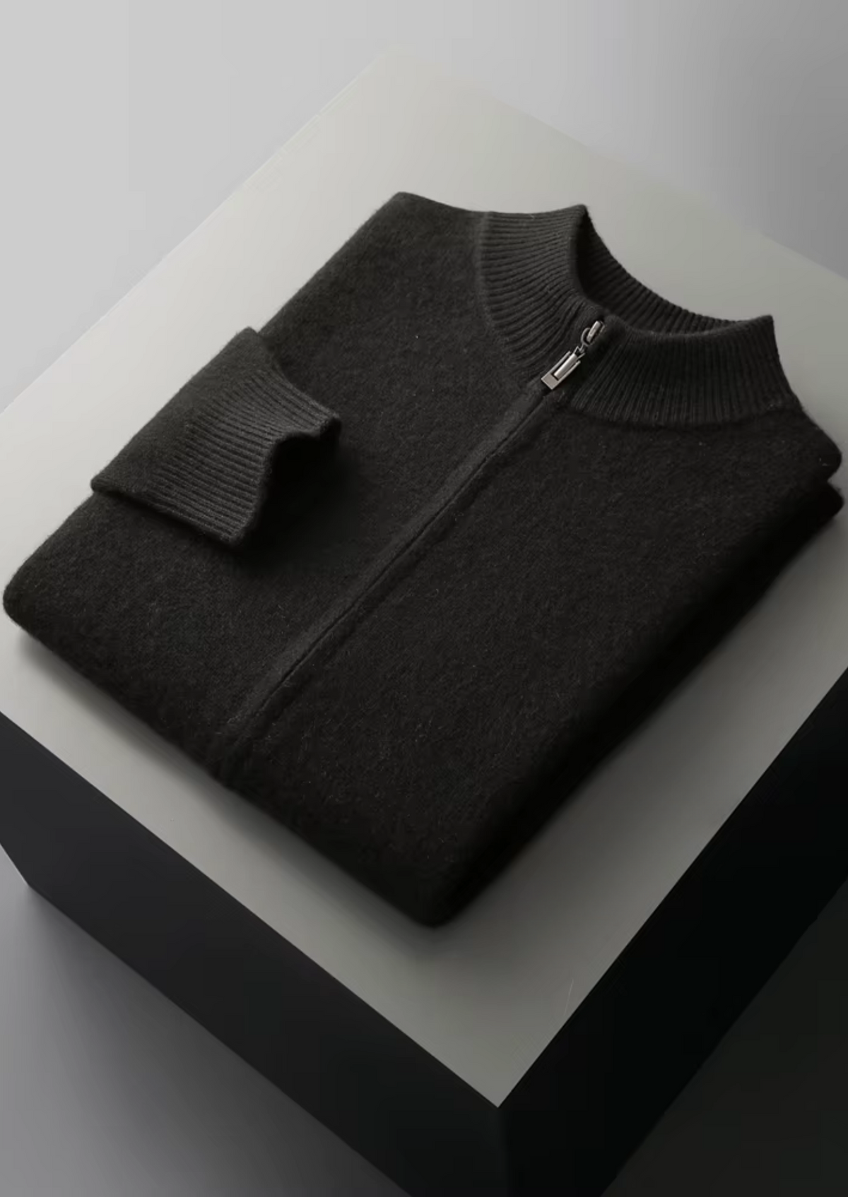 Pure Extra-Fine Merino Wool Zipper Cardigan, view 12