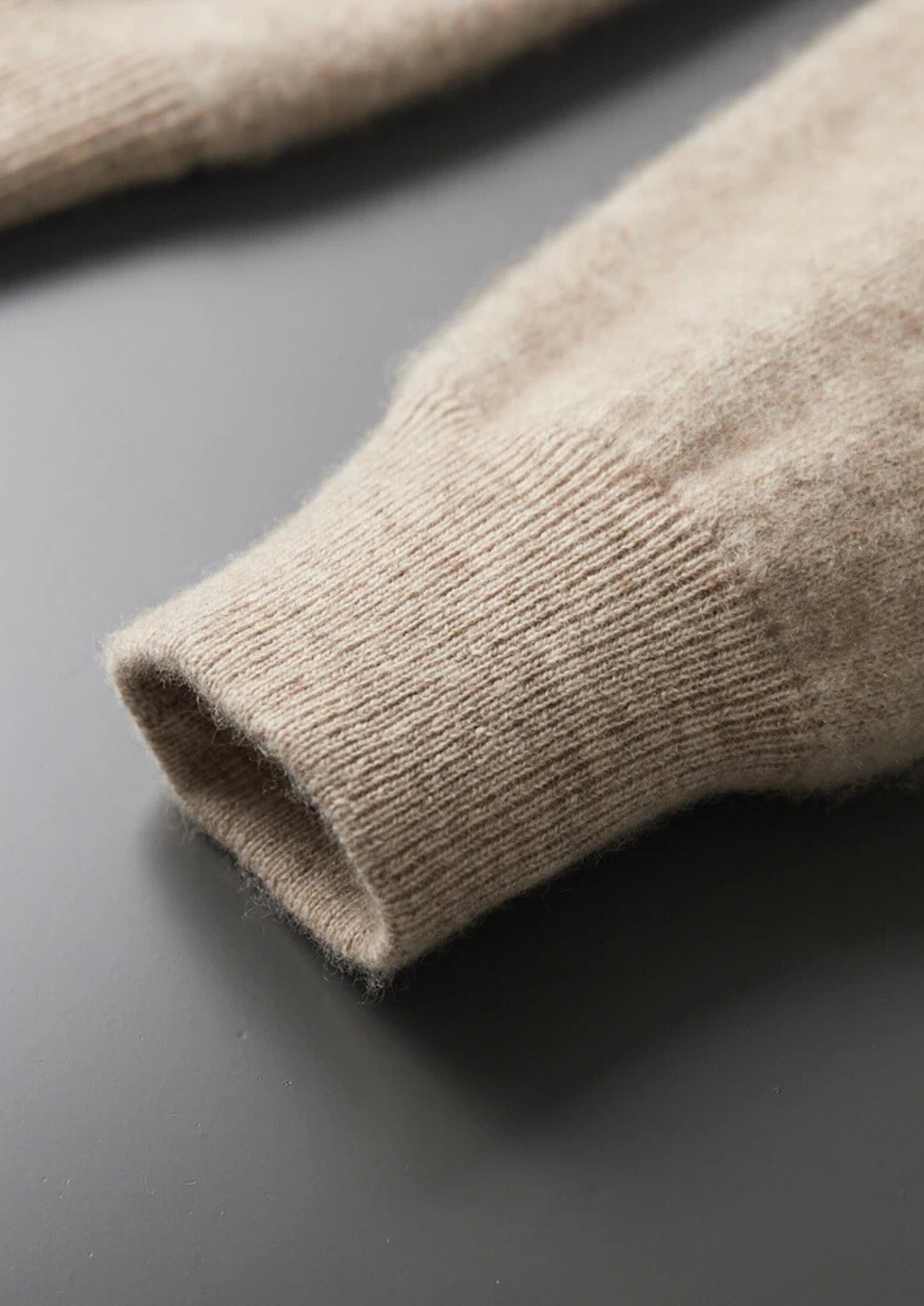 Premium Cashmere Two Tone Zip Cardigan, view 10