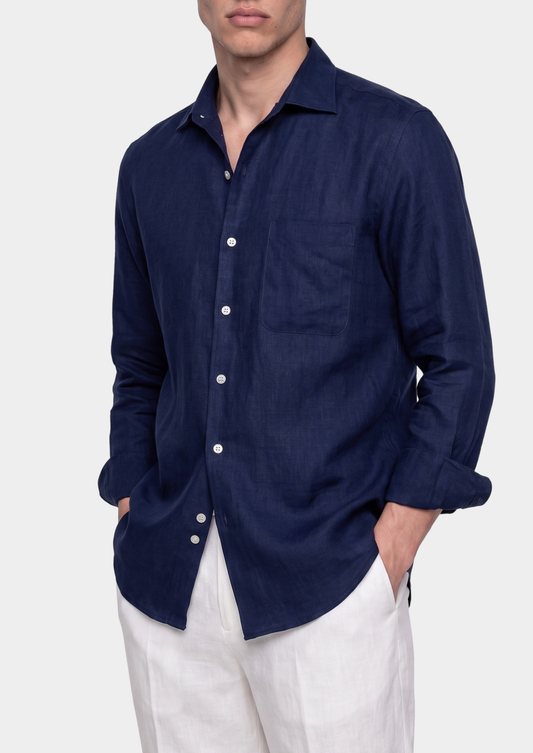 Tiberina Coastal Shirt - Navy Blue, view 1
