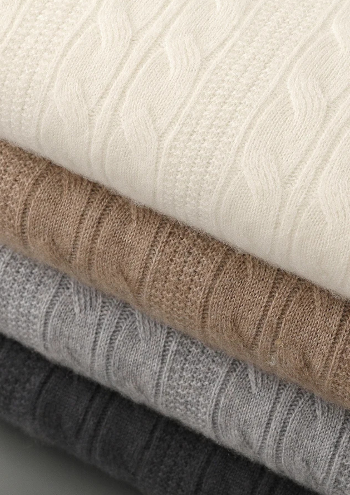 Pure Extra-Fine Merino Wool Cable Crewneck, view 8