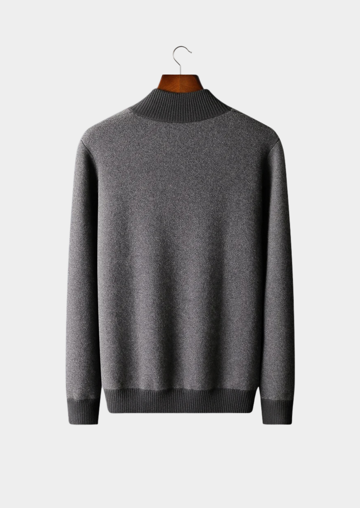 Premium Cashmere Jacquard Zip Cardigan, view 4