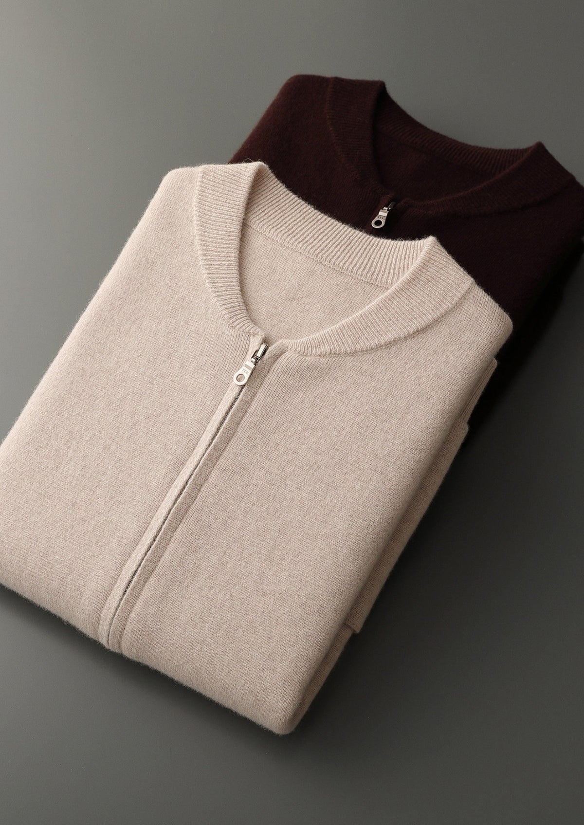 Pure Extra-Fine Merino Wool Essential Zip Cardigan, view 16