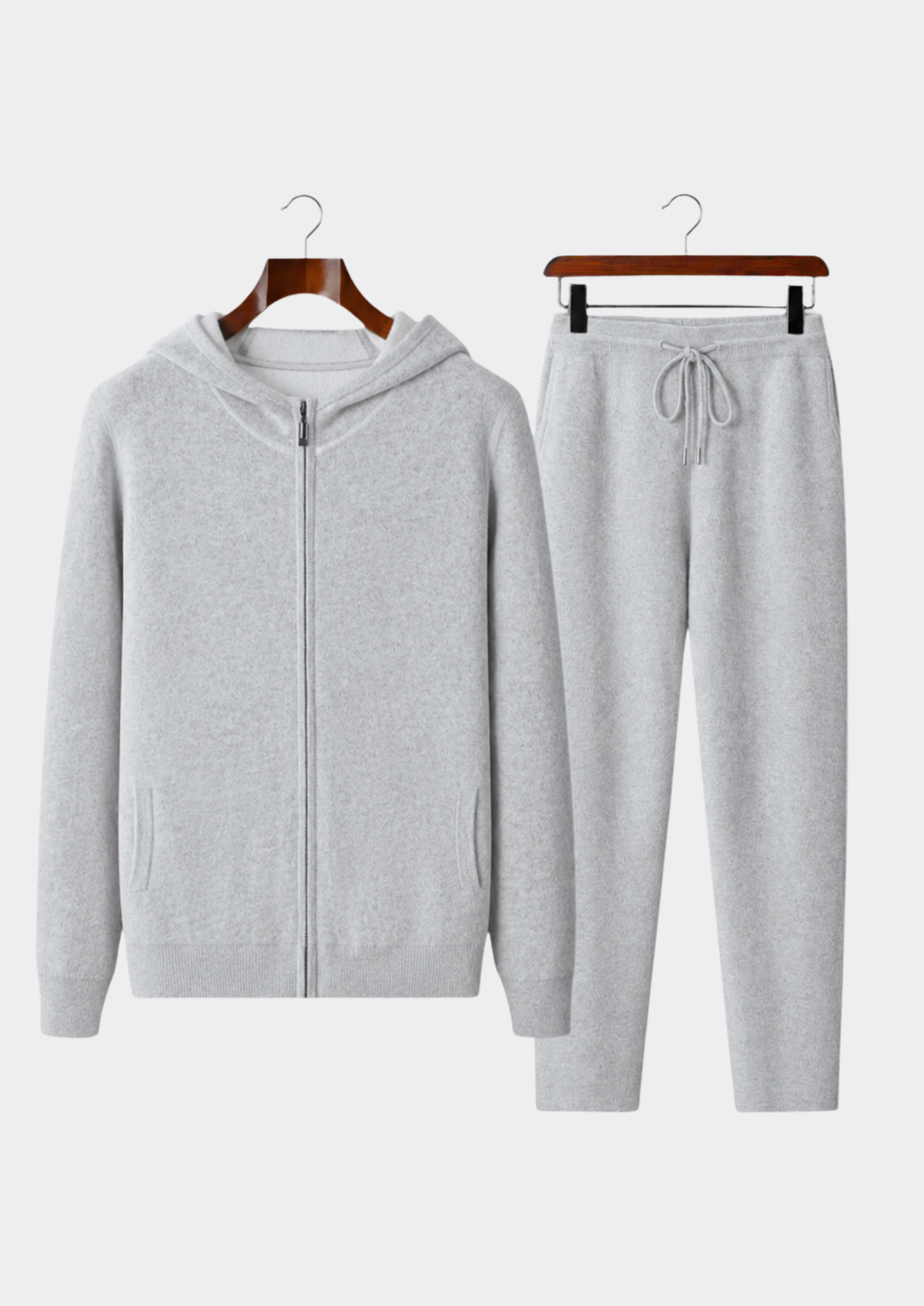Premium Cashmere Light Gray Milano Leisure Set, view 1