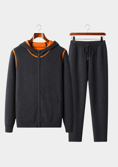 Premium Cashmere Deep Gray Milano Leisure Set, view 1