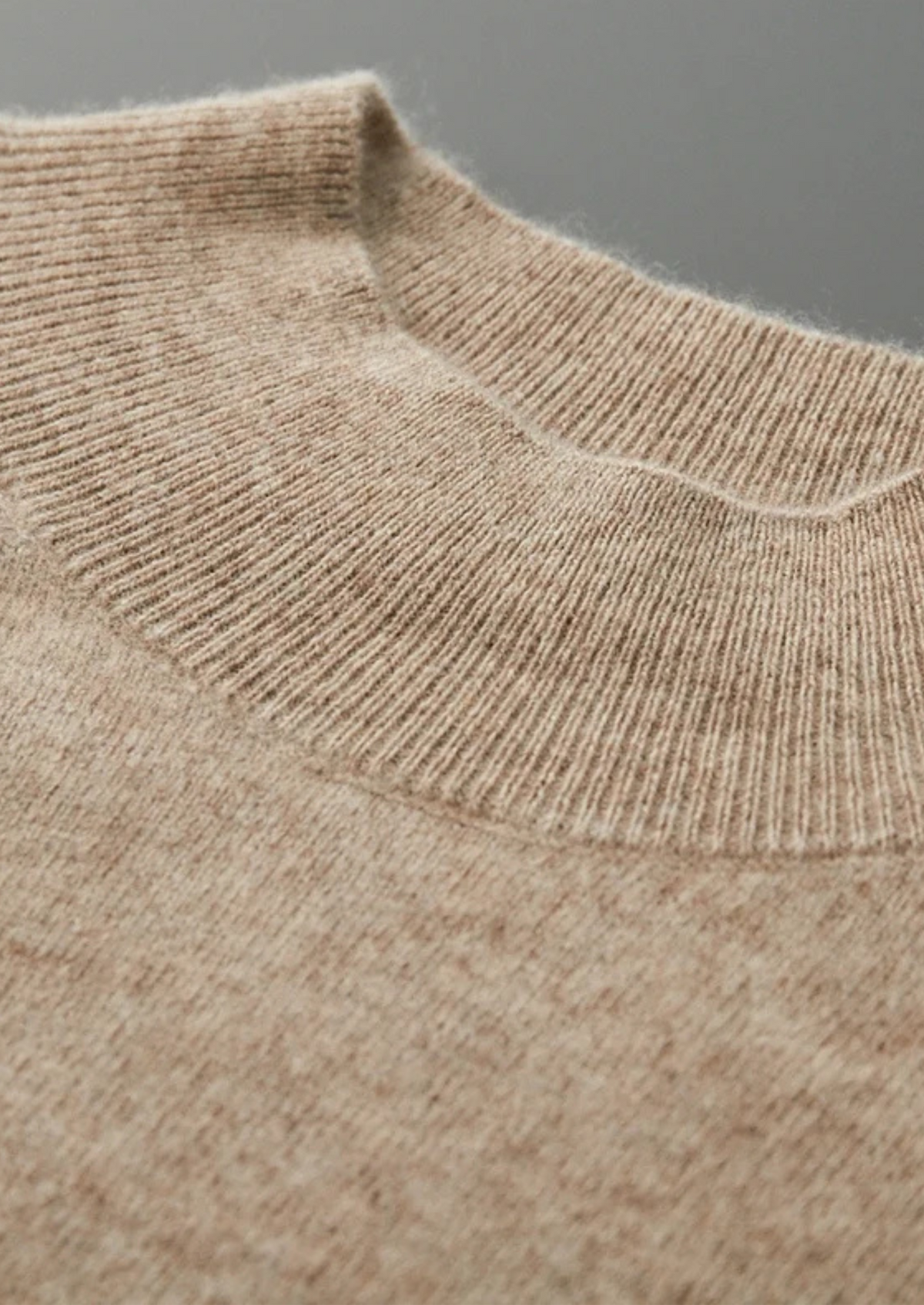 Pure Extra-Fine Merino Wool Raglan Mockneck, view 8