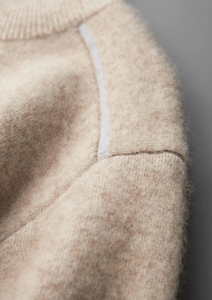 Premium Cashmere Two Tone Zip Cardigan, view 7