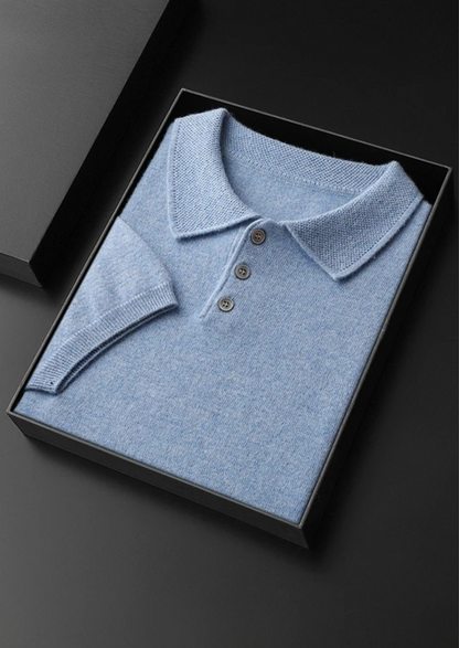 Premium Cashmere Classic Polo Shirt, view 3