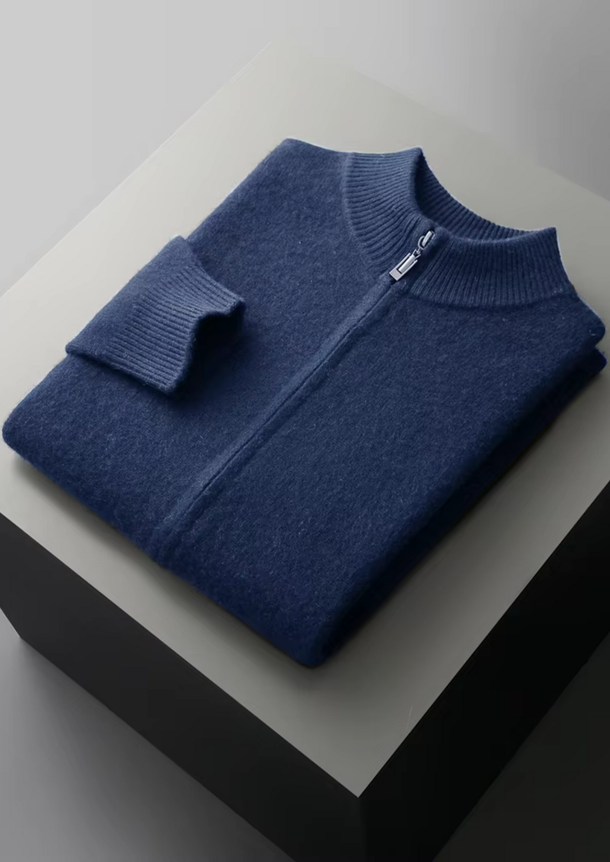 Pure Extra-Fine Merino Wool Zipper Cardigan, view 13