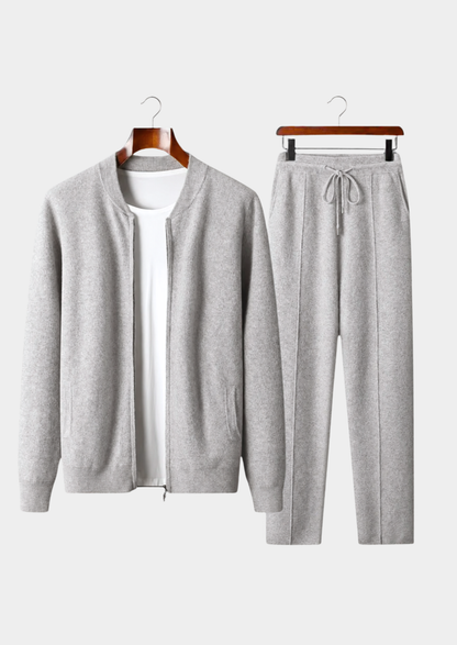 Pure Extra-Fine Merino Wool Light Gray Falconi Set, view 1