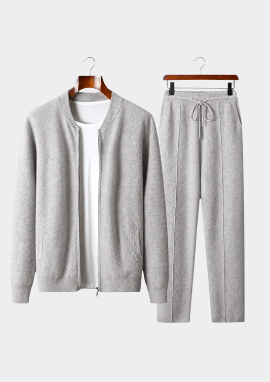 Pure Extra-Fine Merino Wool Light Gray Falconi Set, view 1