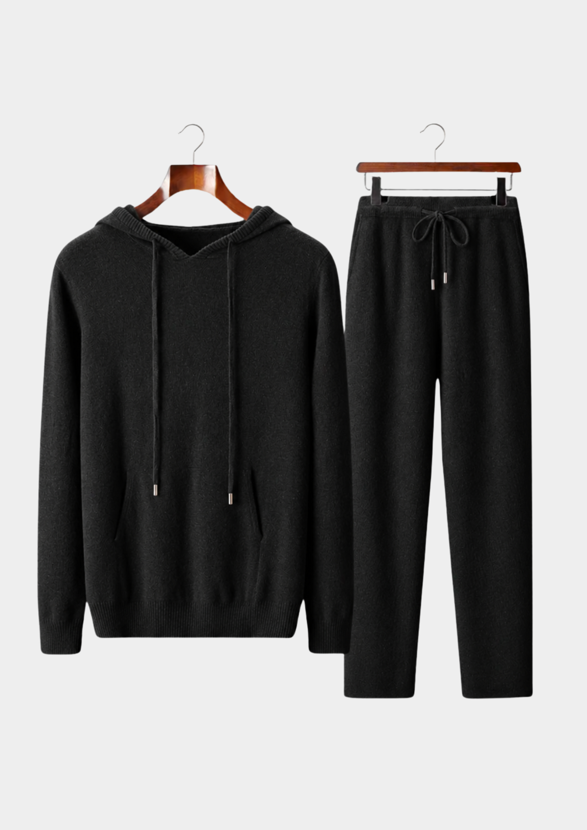 Pure Extra-Fine Merino Wool Black Savro Set, view 1