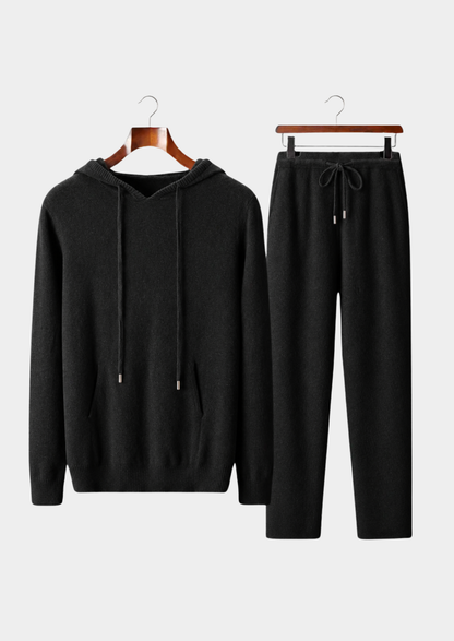 Pure Extra-Fine Merino Wool Black Savro Set, view 1